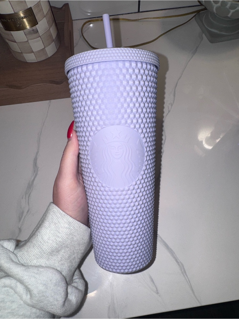 Starbucks Matte Purple Studded Reusable Tumbler with Straw